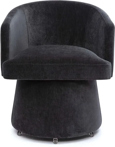 Vista 6 de Tov Furniture Kristen - Silla de escritorio con ruedas (chenilla reciclada, negro)