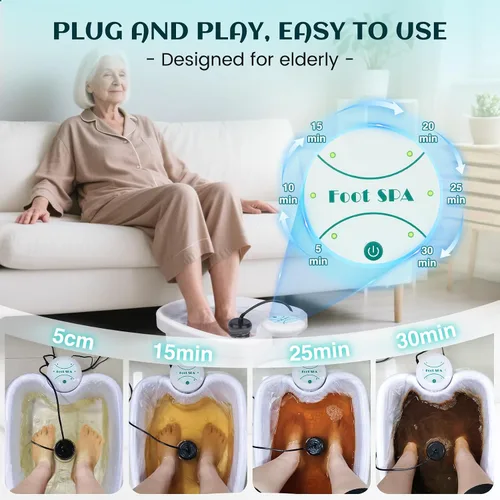 Vista 3 de Máquina iónica de desintoxicación del baño de pies, máquina de desintoxicación de pies con lavabo de masaje, baño de pies iónicos para uso