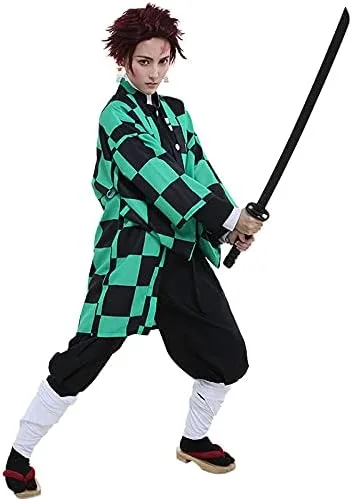 Vista 5 de iirukaa Demon Slaye - Disfraz de anime Kimetsu no Yaiba para Halloween