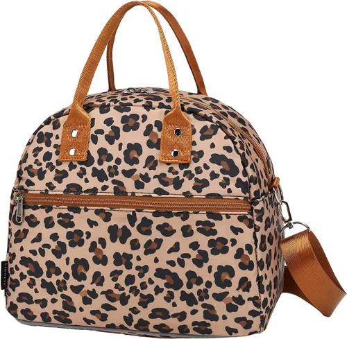 Vista 11 de FlowFly Fiambrera térmica con correa de hombro y asas para mujer, hombre y niños, amplia y reutilizable, congelable, bolso organizador de alimentos