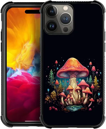 Vista 18 de Funda compatible con iPhone 15 Pro Max, 4 fundas de libélula en las cuatro esquinas con parachoques a prueba de golpes antideslizante funda