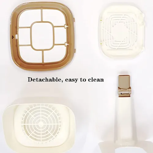 Vista 5 de Campana extractora USB, campana extractora de escritorio para el hogar, mini campana extractora de escritorio con filtro de algodón, altura y ángulo