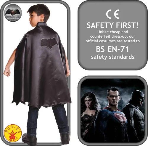 Vista 2 de Batman v Superman Dawn of Justice - Capa de Batman Deluxe para niños