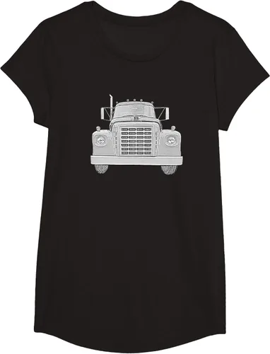 Vista 3 de Camiseta clásica de camión pesado International Harvester IH Loadstar, Negro, S