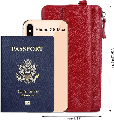 Vista 6 de YALUXECrossbody bolsa de cuero para Smartphone con RFID y bloqueo de ranuras para tarjetas para mujer
