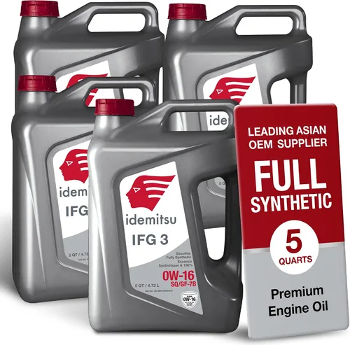Vista 16 de Idemitsu IFG3 0W-16 SP/GF-7B Aceite de motor sintético completo – 5 cuartos de galón Eficiencia avanzada de combustible y protección del motor
