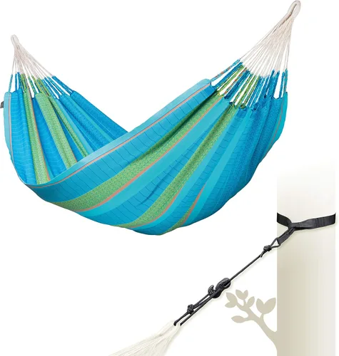 Vista 10 de LA SIESTA Flora Zebra - Hamaca clásica doble de algodón orgánico Cebra