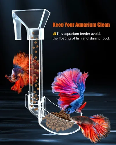 Vista 2 de KINGYEENUO Juego de alimentador de camarones - Kit de tubo de alimentación de peces de acuario con anillo de alimentación, cepillo de limpieza, tubo