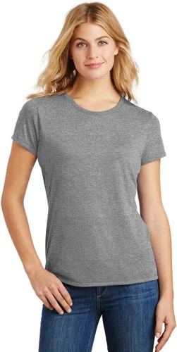 Vista 3 de District Made Ladies Perfect Tri Crew Tee. DM130L
