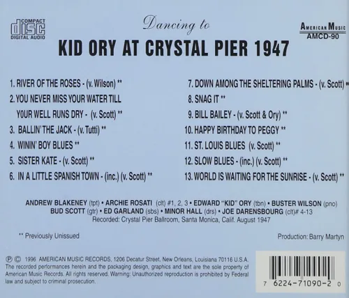 Vista 2 de Kid Ory en Crystal Pier 1947