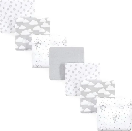 Vista 221 de Hudson Baby Unisex Baby Cotton Flannel Receiving Blankets Bundle, Neutral Woodland Pals, One Size (Pack of 2)