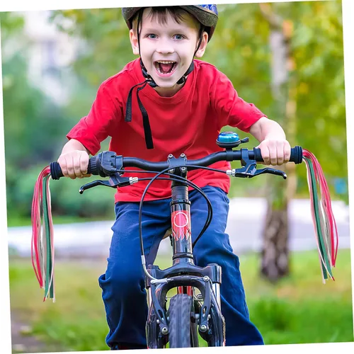 Vista 3 de BESPORTBLE Manillar de bicicleta para niños, borlas rosas para niñas, borlas decorativas