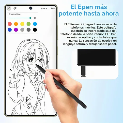 Vista 5 de Huness - Teléfono celular I25 Ultra desbloqueado, bolígrafo integrado, teléfono desbloqueado de 16+1 TB, batería Android 14 de 7000 mAh, pantalla HD