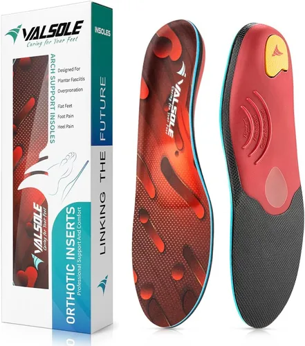 Vista 6 de VALSOLE Plantillas ortopédicas resistentes para alivio del dolor - plantillas de arco alto para fascitis plantar de más de 220 libras para hombres
