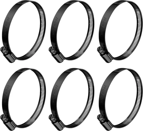 Vista 17 de BOTTEN 15 piezas Abrazadera de manguera negra, 1-1/3" - 2-1/4" (33-57mm) Abrazaderas de manguera de acero inoxidable 304, juego de surtido