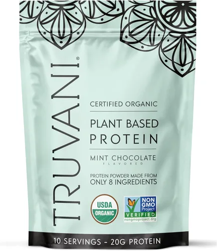 Vista 18 de Truvani - Proteína en polvo de guisantes vegana Banana Canela 20 g de proteína vegetal orgánica 10 porciones Keto Sin gluten ni lácteos