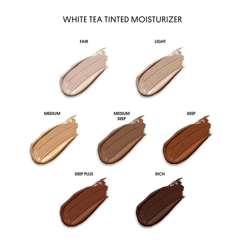 Vista 6 de Winky Lux Crema hidratante teñida de té blanco SPF 30 – Cobertura edificable con SPF facial, protector solar ligero para cara, acabado naturalmente