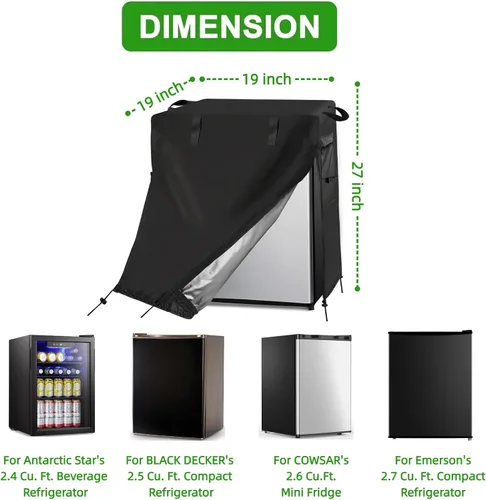 Vista 7 de Cubierta para refrigerador Guisong, impermeable y a prueba de polvo, protectora para congeladores verticales, adecuada para la mayoría de mini