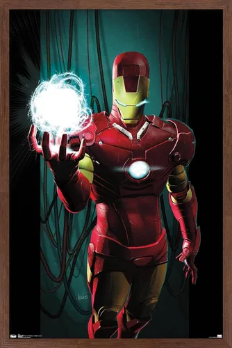 Vista 11 de Trends International Marvel Comics - Iron Man - Póster de pared energético, 14.725 x 22.375 pulgadas, versión enmarcada en madera de granero
