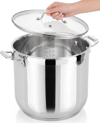Vista 10 de NutriChef Olla de acero inoxidable de 2 cuartos de galón con tapa, cacerola resistente con asas ergonómicas, para todas las estufas