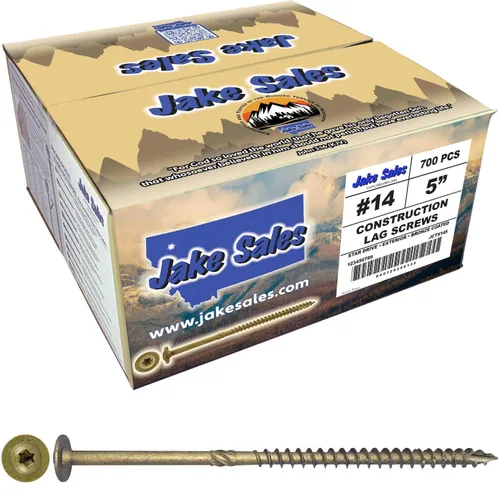Vista 58 de Jake Sales Tornillo de retraso de construcción #14 x 1 - Tornillo de retraso estructural resistente con accionamiento Torx/Star Drive
