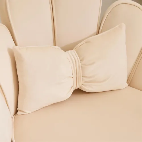 Vista 8 de Vingli Silla de Maquillaje de Pétalos con Respaldo, Silla Linda de Escritorio para Niñas Cómoda Sin Ruedas, Silla Moderna de Comedor, Silla