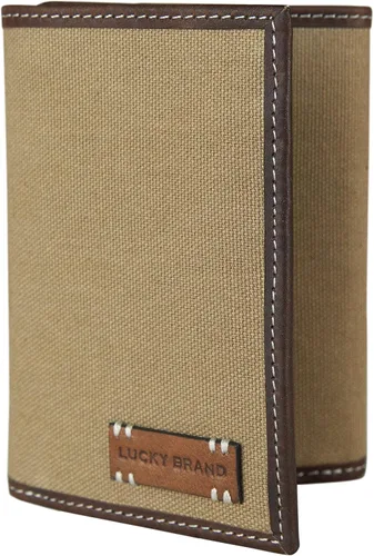 Vista 6 de Lucky Brand Men's Trifold Wallet ID Window Card Slots Genuine Leather Organization Durable Stylish