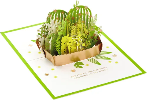 Vista 2 de Hallmark Signature Paper Wonder - Tarjeta de agradecimiento emergente, suculentas, tarjeta del día de enfermeras, agradecimiento al profesor, regalo