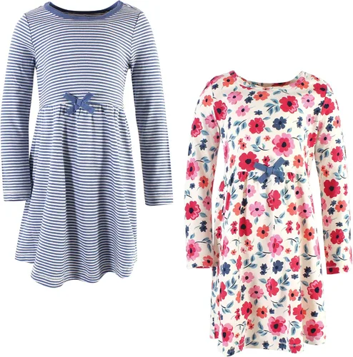 Vista 22 de Touched by Nature - Vestidos de manga corta y manga larga de algodón orgánico para niñas pequeñas, bebés y mujeres Manga larga con flores abstractas