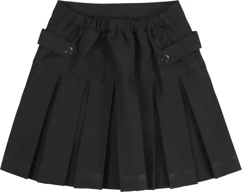 Vista 3 de ToBeInStyle Falda Uniforme Niña Negro - Laterales de botón