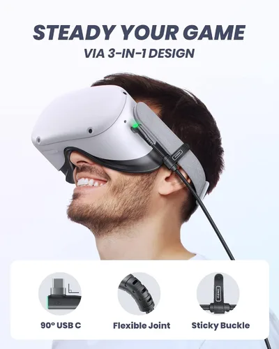Vista 6 de INIU Link Cable, [16FT 5m] VR Cable USB 3.0 High Speed Type C Charger Cable Fast Charging While Playing,USB to USB C Cable for Meta Oculus Quest 3S