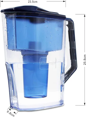 Vista 2 de Jarra de agua, jarra de agua alcalina, jarra de agua alcalina, sistema de filtración de ionizador de 7 etapas para purificar y aumentar los niveles