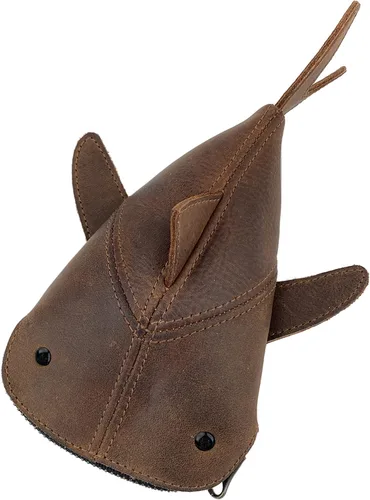 Vista 2 de Hide & Drink, Bolsa de monedas con cremallera, Estuche en forma de tiburón, Animales de peluche, Banco, Bolsa de cambio, Monedero para lápices