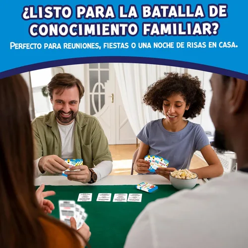 Vista 8 de Trivia en Familia – Juego de Mesa en Español para Familia, Amigos, Adultos y Adolescentes Juego de Cartas Trivia Divertida y Educativa