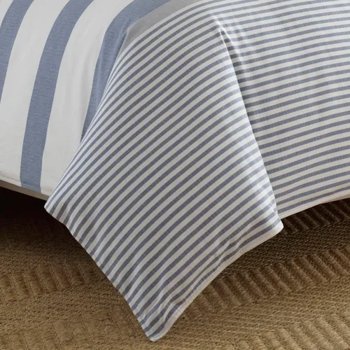 Vista 6 de Nautica - Juego de funda de edredón tamaño individual, ropa de cama reversible de algodón con funda a juego, juego de ropa de cama de inspiración