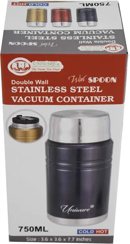 Vista 4 de 2468GD Uniware - Recipiente de vacío de acero inoxidable de doble pared con cuchara (25.4 fl oz) (dorado)