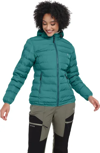 Vista 6 de Little Donkey Andy Women's Lightweight Puffer Jacket Hooded Windproof Winter Coat jaspeado (Baltic Heather)