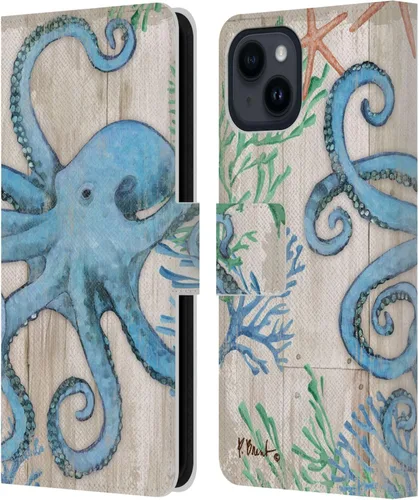 Vista 8 de Head Case Designs Funda de piel con licencia oficial de Paul Brent Agate Mermaid Coastal para iPhone 15