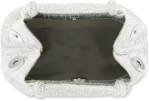Vista 7 de Aheli Potli - Bolsas de noche para mujer, bolso étnico de novia con cordón (P68), Oro
