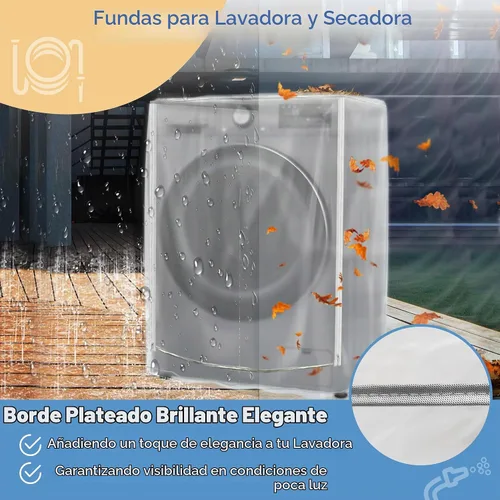 Vista 6 de Funda para lavadora y secadora, fundas para lavadora y secadora, cubierta para lavadora y secadora, para máquina de carga frontal impermeable y a