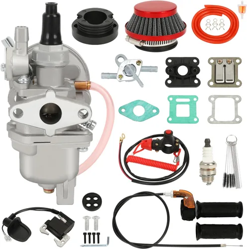 Vista 10 de HIAORS Carburador de 2 tiempos de 43cc 47cc 49cc Compatible con SYX Moto 50cc Mini Dirt Bike ATV, PZ13 13mm Carb MTA1 MTA2 para Coolster QG-50 SSR
