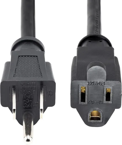 Vista 3 de StarTech.com Cable de extensión corta de 1 pie (0,3 m) - 125V a 13A, NEMA 5-15R a NEMA 5-15P - Cable de extensión de alimentación - Negro - Cable