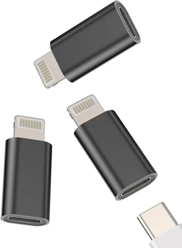 Vista 12 de Adaptador Lightning hembra a USB C macho cargador tipo C (paquete de 3) compatible con iPhone compatible con Samsung Galaxy Note S10 S20 S21 LG