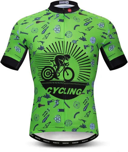 Vista 15 de Camisetas de ciclismo para hombre, camiseta de ciclismo de montaña, manga corta, transpirable, camisetas de ciclismo de secado rápido
