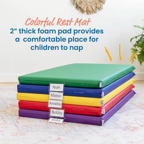 Vista 3 de ECR4Kids SoftZone - Tapete de descanso arcoíris, 2 pulgadas, colchoneta para dormir, surtido, 5 piezas