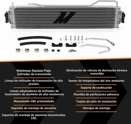 Vista 3 de Mishimoto MMTC-K2-14 Trans Cooler, Silverado/Sierra 1500 V8 2014-19, plata