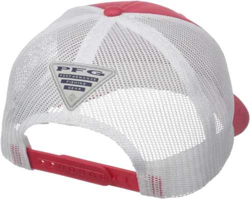 Vista 64 de Columbia Gorra de bola de malla Bandera antigua de malva/blanco/pescado