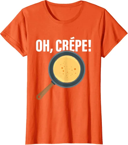 Vista 13 de Divertido juego de palabras "Oh, Crepe!" para crepes y pasteleros, Negro