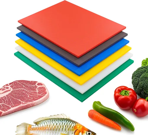 Vista 10 de CLIVIA Tabla de cortar de grado comercial para cocinas, juego de tablas de cortar, tabla de cortar de plástico, 16 x 12 x 1/2 pulgadas, 1 unidad