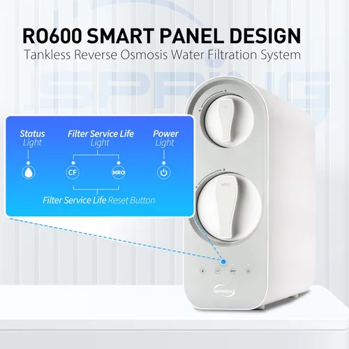 Vista 3 de iSpring RO600BN Sistema de ósmosis inversa sin tanque debajo del fregadero, sistema de ósmosis inversa de flujo rápido de 600 GPD, sistema de filtro